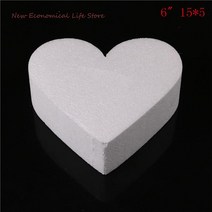 생크림 클레이 모형 케이크 최고의 판매 1 피스 4/6/8/10 인치 라운드 스티로폼 폼 더미 슈가크래프트 꽃 장식 패트리스 모델 폼폼, 09 15x5