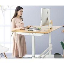 높이조절 테이블 리프트 데스크 키높이 워크스테이션, 1 블랙