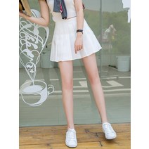 테니스 치마바지 플리츠 라인 스커트 하이 웨이스트 어 레드 핑크 블루 미니 네이비 블루