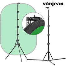 본젠 VDR-A152 휴대용 원터치 양면 크로마키 배경천 + 스크린 고정 스탠드 SET [스튜디오 개인방송 유튜브 사진영상촬영 등], LT-220B 스탠드+KM-012 고정홀더[배경천X]