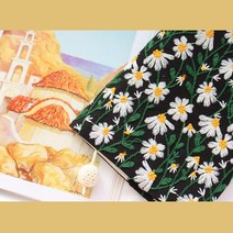 프랑스 자수 패브릭 다이어리 북 커버, 블랙 코스모스 A5북 커버