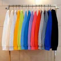 [노멀쉐이크] 남자 특양면 맨투맨 파스텔 형광 비비드 면티 하늘색 코발트블루 파란색 교복 티셔츠
