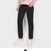 남성 깔끔한 블랙 진 스판 청 바지 일자핏 팬츠 캐주얼 남자 찢어진 찢 구제 일자 데님 스트레이트 여름