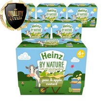 영국 Heinz 하인즈 페어 & 애플 커스터드(100g x 4개입) 400g, ６개　(개당 12,200원 - 코드776p)