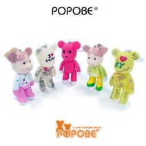 포포베 Bear 피규어 핸드폰 거치대 5인치 키링, 옵션12 (1021-12)