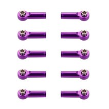 1/8 및 1/10 RC 트럭 버기를위한 10PCS M4 금속 타이를 눌러 링크로드 엔드, 하나, 보라색