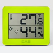 카스(CAS) 디지털 온도 습도계 T-003, 옐로우