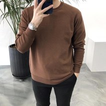 라일라이 / F/W 래글런 남자 무지 캐시미어 라운드 니트