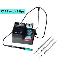 고급 수리 용접기 무연 솔더링 스테이션 호환 온도제어 하드페이싱 써모사이딩 초보자 숙련자, 3개를 가진 115, 110v