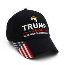 NDLBS 트럼프 2024 모자 도널드 테이크 아메리카 백 MAGA USA 자수 조절 가능한 야구 모자 카모 레드, T8black