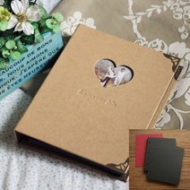 포토 사진 초음파 인생네컷 앨범 북 28 시트 웨딩 Mariage 루스 리프 DIY Scarpbook 여행 빈 크래프트 커버 스크랩북 도서, KraftAlbum-blackpage