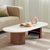 까사디엘 로메이 템바보드 거실테이블 화이트 라미네이트 좌식 테이블, 1000, 내추럴