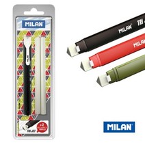 밀란 트라이제트 샤프식 삼각지우개 + 리필 패키지, 랜덤발송