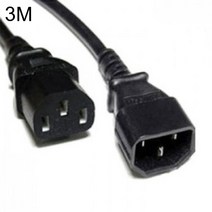 국산 파워 캡코드 연장 케이블 AC 220V 벌크 3M