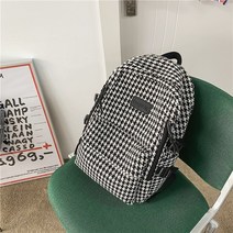 남녀 체크무늬 백팩 책방 여대생 센 학과 디자인 센스 틈새 격자 무늬 배낭 여성 오리지널