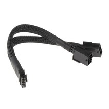 Pci-E 5.0 연장 케이블 익스텐더 12 핀-듀얼 GPU 8 핀 게임 12Vhpwr 컴퓨터 내구성 교체 데이터 그래픽 카드 용 16AWG 20cm, 길이: 20cm, 보여진 바와 같이, 구리 코어