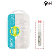 꽃소니 네일팁 레귤러팁 100팁 내추럴 클리어 네일시험용, 1개, 레귤러 클리어 100팁
