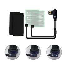 데일리쇼핑 오토바이 USB 열선그립 방한 겨울온열그립 핫그립 무설치 발열핸들그립, 3단일체형핸들열선(주황1P)