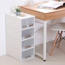 화인 스텝서랍장 (트윈4단) 화이트