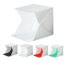 접이식 라이트 박스 30cm 휴 토이 스튜디오 텐트 LED Sftbx 매장용 키트 DSLR 카메라에 USB, 03 1 light 4 clr back