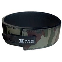 머슬크로스 헬스 복압 레버 벨트 파워 리프팅 역도 운동 코어 허리보호대, M, 카모플라쥬 딥그린(블랙레버)