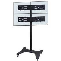 이동형 멀티 쿼드 4개 4대 22인치 모니터암거치대 24인치 이동식 모니터스탠드거치대