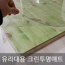 투명매트 책상매트 식탁매트 테이블매트 흠집방지 상판보호 유리대용 데스크, 투명, 두께 2mm] 70cm X 10cm