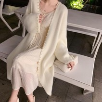 밍크자켓 밍크가디건 미디 양색 펄 밍크 카디건 트럼펫 여성복 대박 패션 슈슈