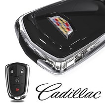 (차데코) 캐딜락 키케이스 CTS XTS ATS 키지갑 홀더 키링 키커버 열쇠고리 악세사리 용품, 화이트