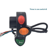 전동킥보드스위치 electric bike scooter light switch dk226 ebike 램프 및 혼 스위치 오토바이 버튼 can control turn light, 3 in one-b