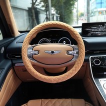지엠지모터스 샤무드 엠보 국산제조 자동차 핸들커버 토요타 아발론, 원형 레드와인