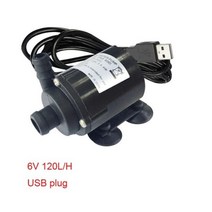 수중펌프 워터펌프 JT-160A DC 6V 120L/h 12V 240L/H 마이크로 수족관 잠수정 미니 워터 펌프 물고기 탱크, 6V USB