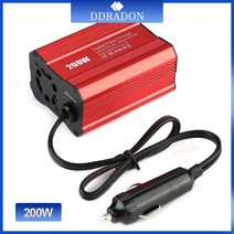 차량용컨버터 200w 자동차 전원 인버터 12v 220v 및 ac 110v 변환기 자동 충전기 변환기 어댑터 수정 사인파 eu us jp 소켓, 12v 220v 유럽 연합