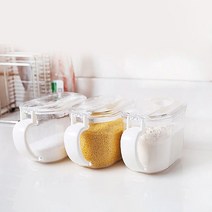 브랜드없음 주방 투명 손잡이 원터치 스푼 양념 조미료 보관 통, 선택완료, 단품없음