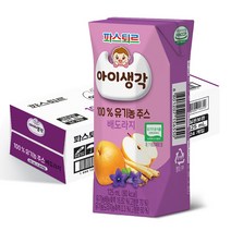 파스퇴르 파스퇴르 아이생각 유기농주스 배도라지125ml 24팩