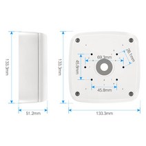 카메라 마운트 삼각대 거치대 Techage-IP66 방수 철 접속 배선함 보안 감시용 IP 카메라 브래킷 CCTV 액, 01 1pc Box
