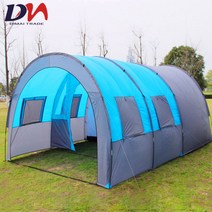 대형 거실 투룸텐트 5~8인용 캠핑 차박 패밀리 가족, 블루 그레이