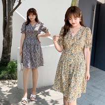 [국내당일발송]라게타 플로럴 밴딩 빅사이즈원피스 데이트룩 바캉스 XL 2XL 3XL 4XL 까지 여성의류