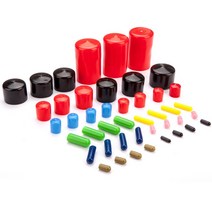 인장스프링 엔드 캡 PVC 플라스틱 케이블 와이어 스레드 커버 내경 2mm-80mm 스틸 폴 튜브 파이프, [01] Red, [26] Inside Diameter13mm