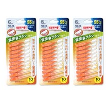네오 에버덴 I자형 치간칫솔 SS(2) 10P, 3개