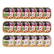 시저 14세 이상 시니어 강아지 주식캔 쇠고기 현미와 야채 100g x 12p + 닭고기 현미와 야채 100g x 6p, 소 + 닭, 1개