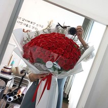 좋은자리플라워 당일발송 레드장미백송이 꽃다발