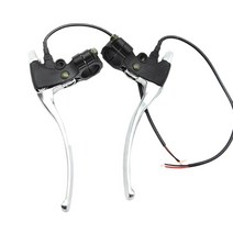 전기 자전거 브레이크 핸들 전자 바이크 후면 브레이크 레버 컷 오프 파워 핸들 그립, 은, 1개