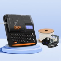 튜브 라벨기 인쇄기 넘버링 프린터프린트 마킹 열수축, P800 독립형/리본1롤+스티커1롤+케이싱1롤