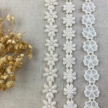 1마 / 미니꽃 레이스 플라워 모티브 꽃 레이스 리본공예, C