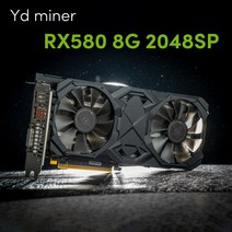 그래픽카드 비디오 rx580 8g 리퍼브 gddr5 gpu 256bit 2048sp 컴퓨터 vga amd 580 rx 플레이 게임 작업, 없음