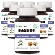 윌케어 국내산 우슬 복합물정 HACCP 식약처인증 600mg x 60정, 6병