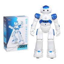 인공로봇지능형 로봇 다기능 USB 충전 장난감 춤 원격, 02 blue