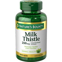 Natures Bounty 밀크씨슬 250mg 200캡슐, 200개