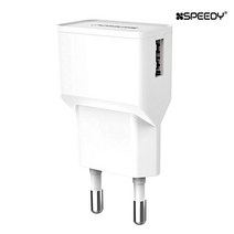 스피디 USB 가정용 분리형 충전기 1포트 1.2A 어댑터, 1개, 화이트